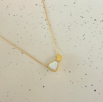 Shell love heart necklace