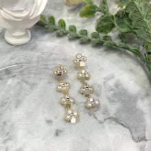 Multiple diamond lucky clover earrings