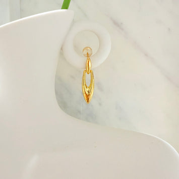 Carved hanging drop earrings