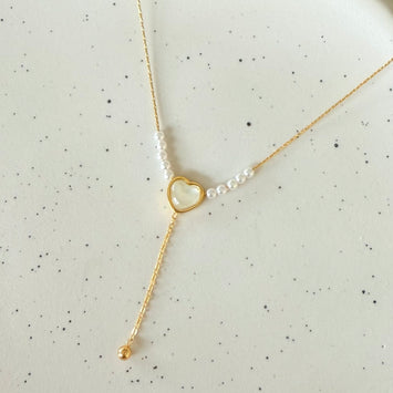 Love heart angel necklace