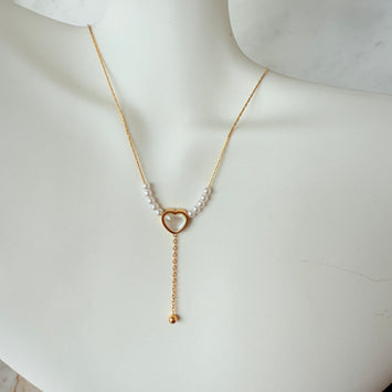 Love heart angel necklace