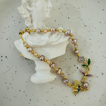 Purple pearl bracelet