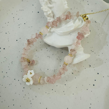 Pink quartz bracelet
