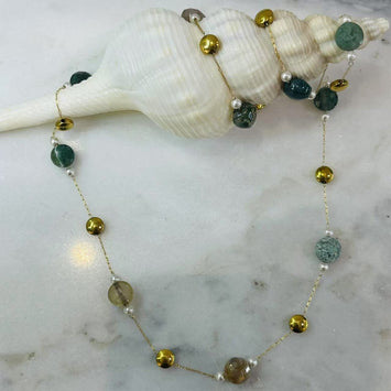 Green stone necklace