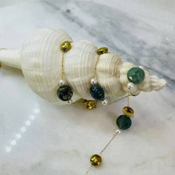 Green stone necklace