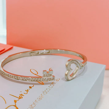 Sliver shell key bangle