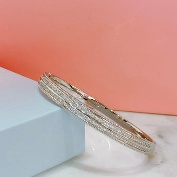 Sliver triple layers bangle