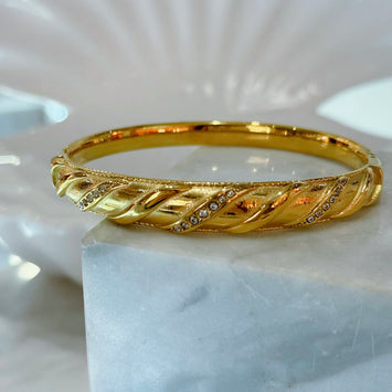 Golden twist bangle