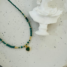 Green heart necklace