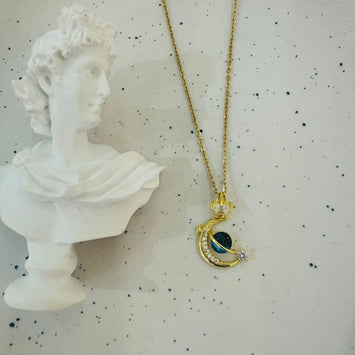 Blue planet necklace
