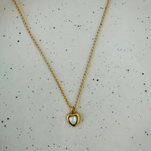 Shell love heart necklace