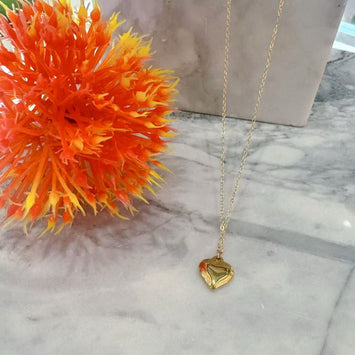Gold love heart necklace