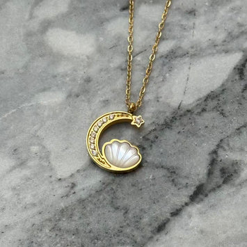 Waterproof Celestial Shell Necklace