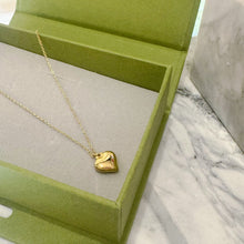 Gold love heart necklace