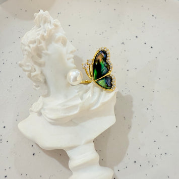 Shell butterfly ring