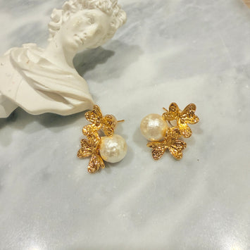 Double flower earrings