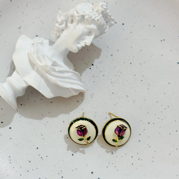 Rose earrings