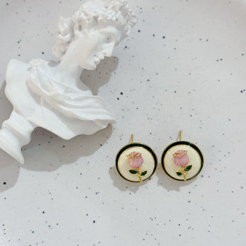 Rose earrings