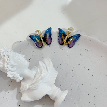 Space butterfly earrings