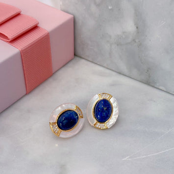 Shell stone earrings