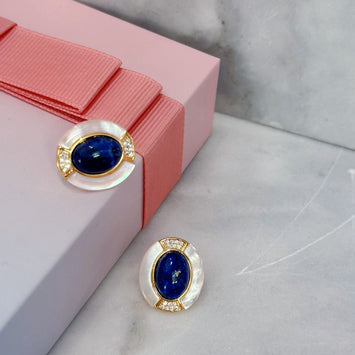 Shell stone earrings