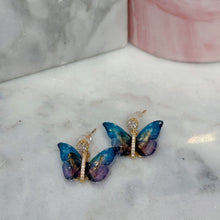 Space butterfly earrings