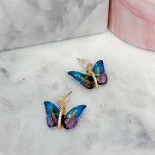 Space butterfly earrings