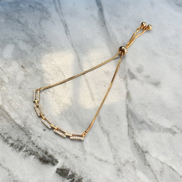 Diamond square bracelet