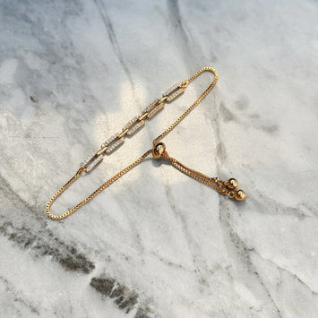 Diamond square bracelet