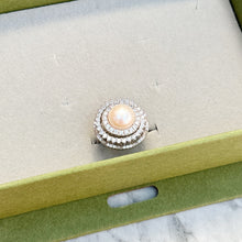 Sliver pearl ring