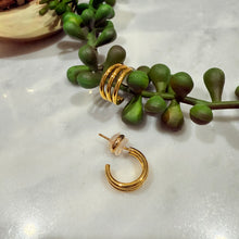 Triple hoop earrings