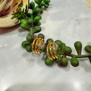 Triple hoop earrings