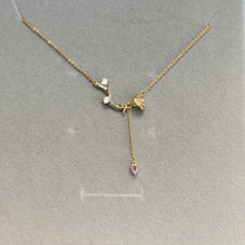 Golden rose necklace