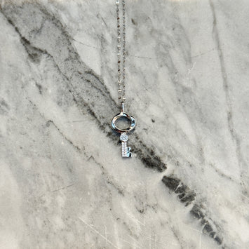 Sliver key necklace