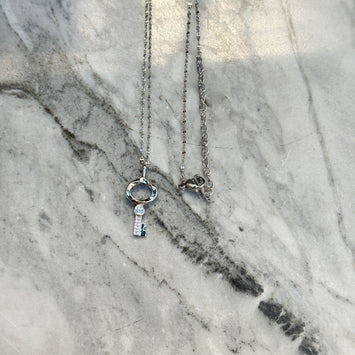 Sliver key necklace