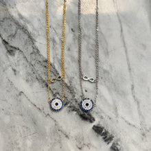 Evil eye with infinity necklace