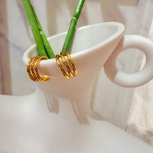 Triple hoop earrings
