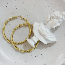 Twisted hoop earrings