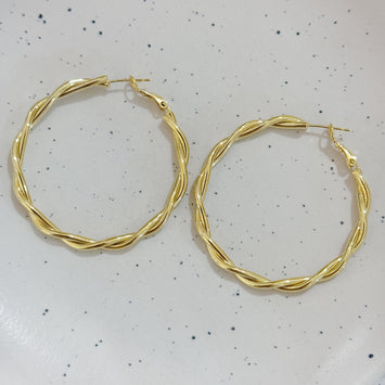 Twisted hoop earrings