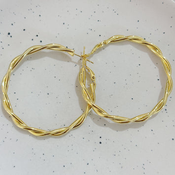 Twisted hoop earrings