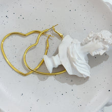 Love heart hoop earrings