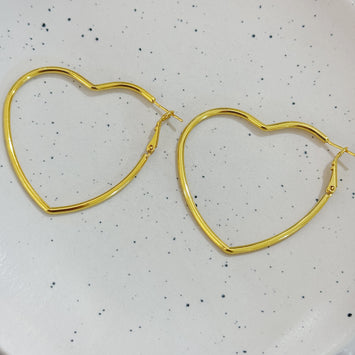 Love heart hoop earrings