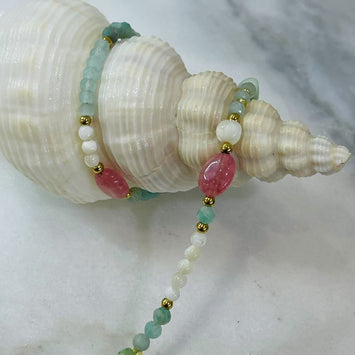 Natural gemstone necklace