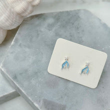 Blue tail earrings