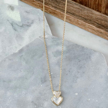 Shell love heart necklace