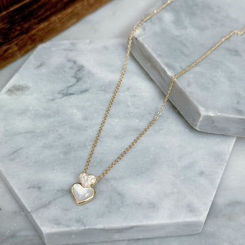 Shell love heart necklace