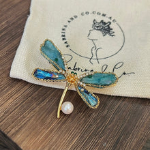 Dragonfly shell brooch