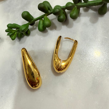 Drop hoop earrings