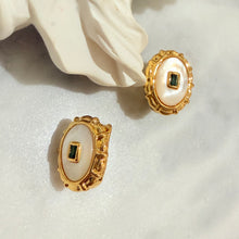 Shell hoop earrings