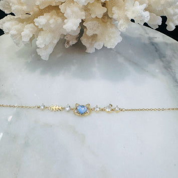 Blue cat bracelet